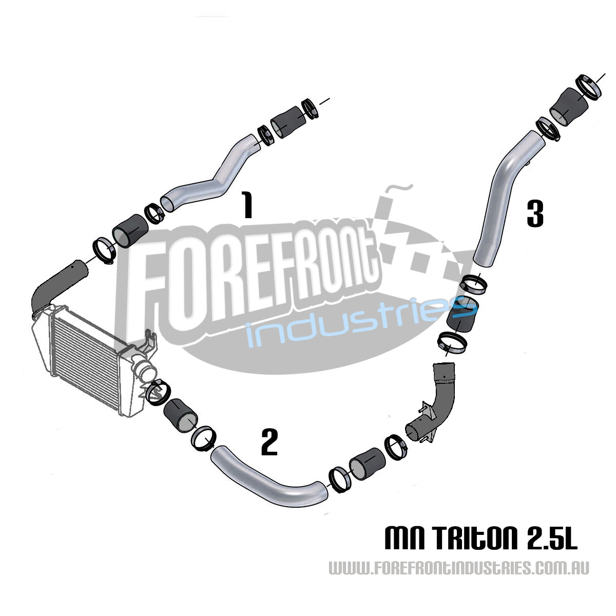 Mitsubishi Triton / Challenger Intercooler piping / hoses 2009+ 2.5L 4x4