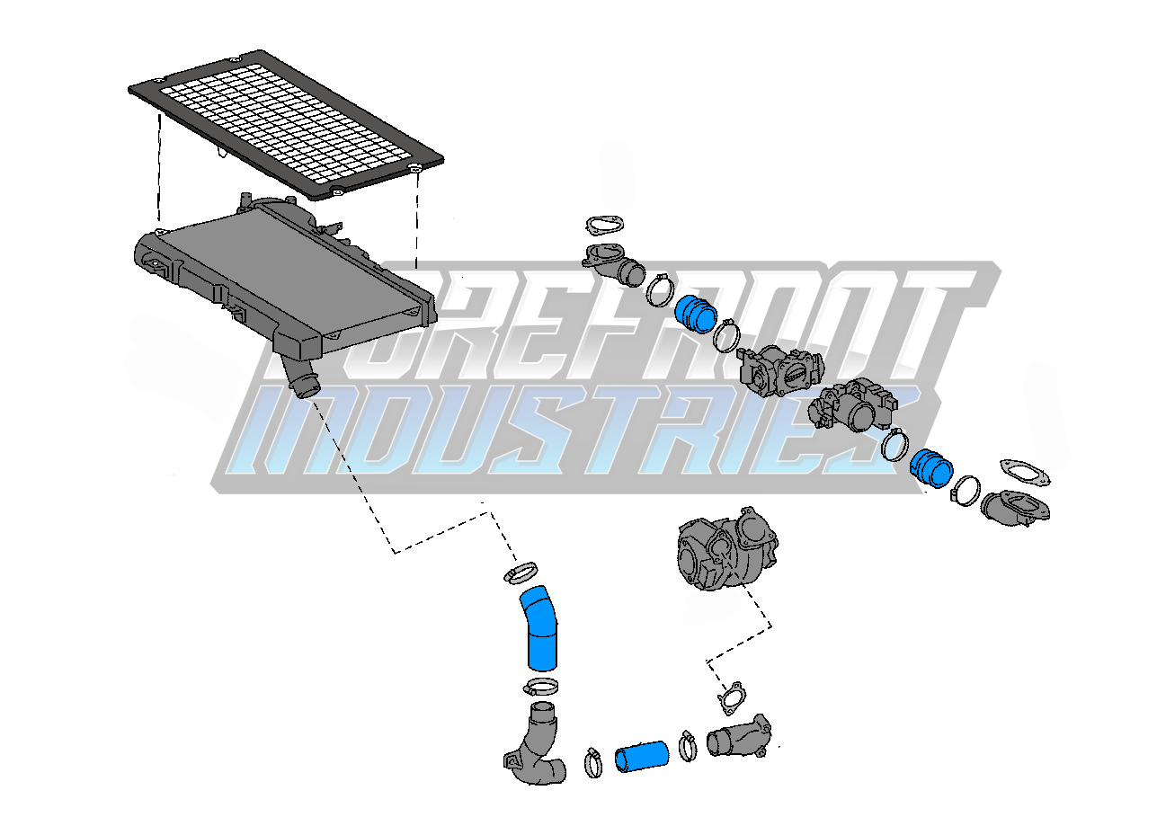 76 78 79 Series Landcruiser Intercooler HOSE KIT