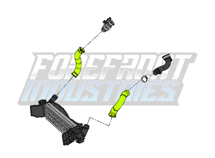 Navara NP300 Intercooler hose RX Single Turbo