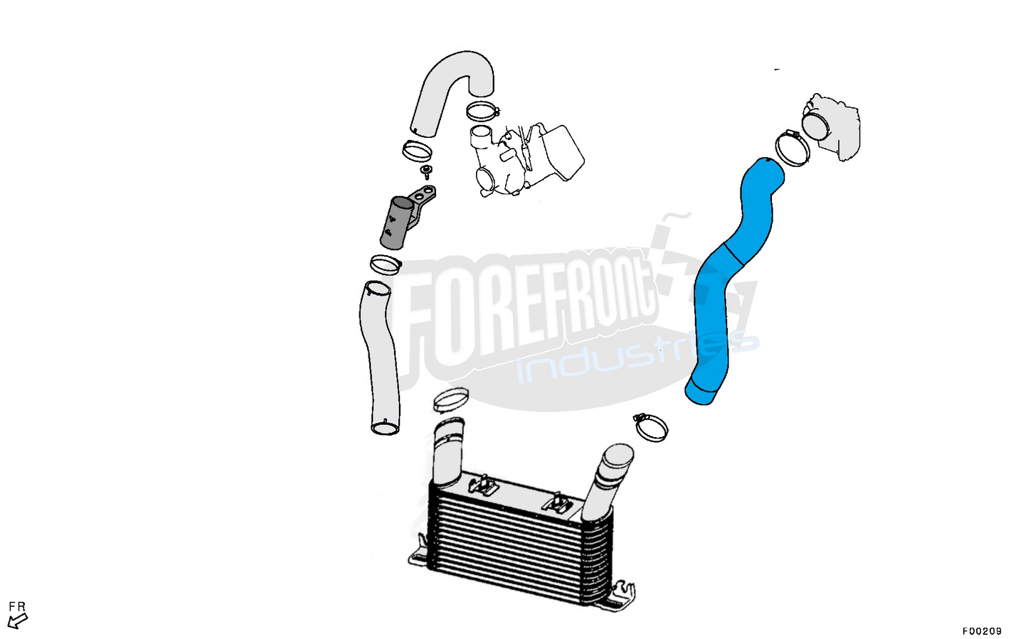 Pajero Intercooler Hose 3.2L 2006-2020  Passenger side ( cold hose )