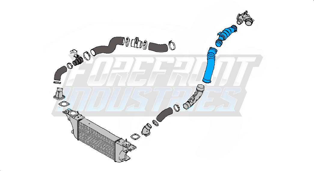 Navara D40 / Pathfinder Hot side Intercooler pipe V6 550 V9X